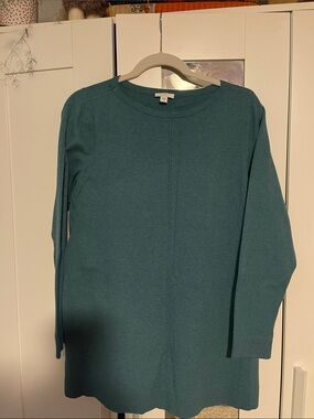 J. Jill Teal Crewneck Long-Sleeve  Sweater